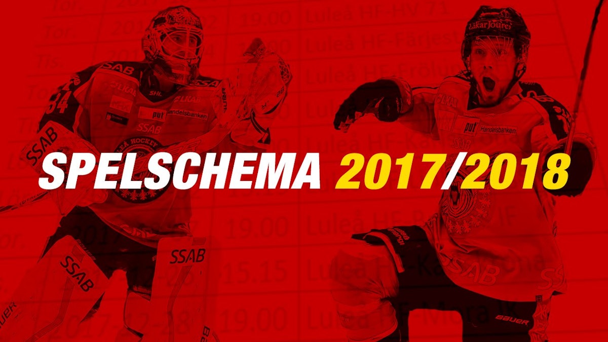 Spelschema Shl 2017 2018 Lulea Hockey