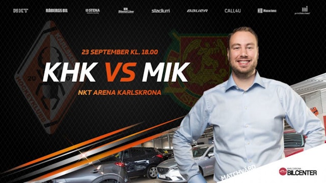 Karlskrona HK: Lördagsmatch den 23 september mellan Karlskrona HK och Mora IK