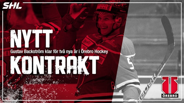 Örebro Hockey: Gustav Backström klar för två nya år