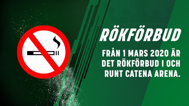 Rögle BK: Stopp för rökning utanför Catena Arena från 1 mars