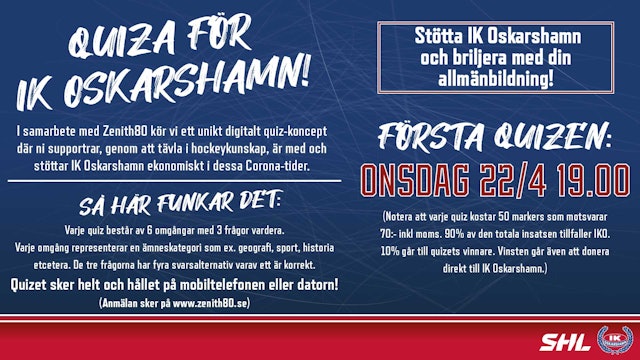 Oskarshamn: Quiza för IK Oskarshamn!