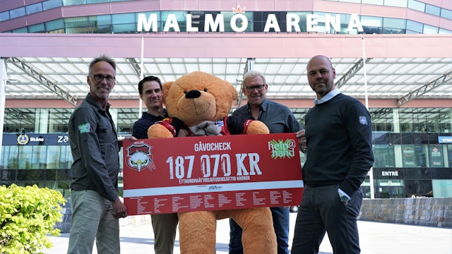 Malmö Redhawks: 187 070 kronor till välgörande ändamål