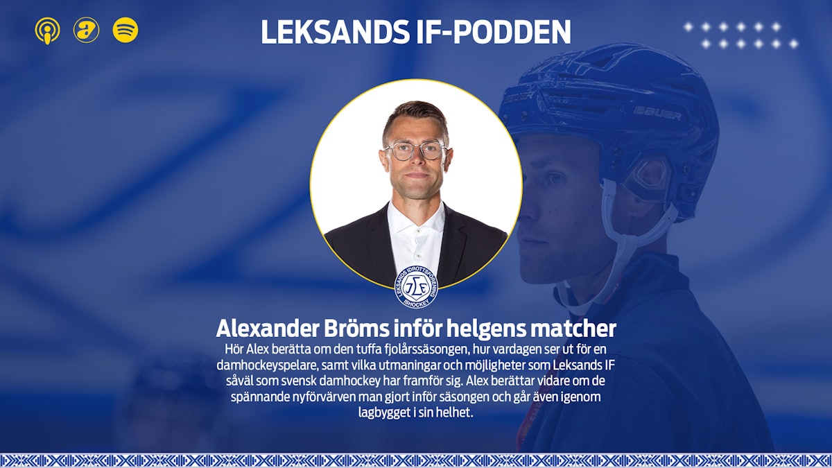 Leksands IF: Leksands IF-podden: Inför helgens SDHL-matcher med Alexander Bröms