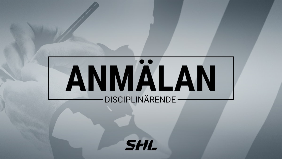Tre anmälningar till Svenska Ishockeyförbundets disciplinnämnd