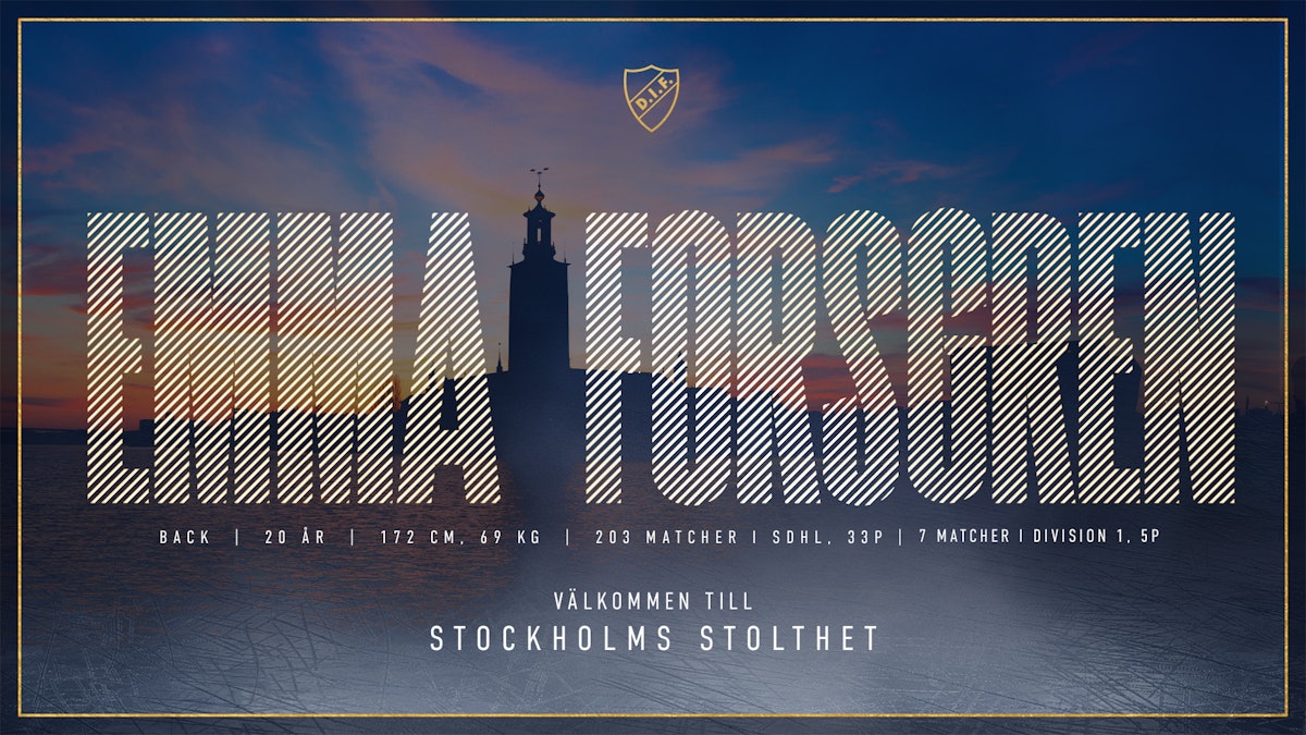 Djurgården Hockey: Försvararen Emma Forsgren till Djurgården Djurgården Hockey: Försvararen Emma Forsgren till Djurgården