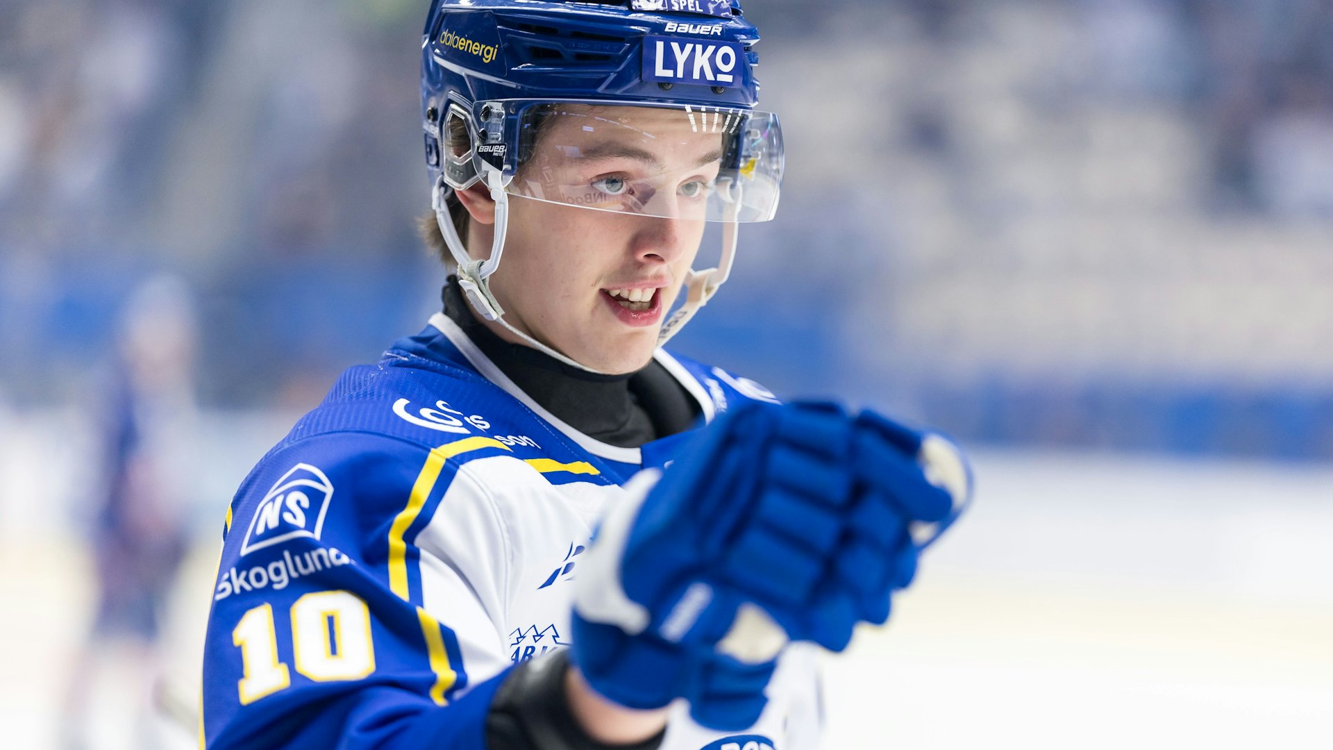 Leksands IF: Anton Johansson efter straffsegern mot Växjö Leksands IF: Anton Johansson efter straffsegern mot Växjö