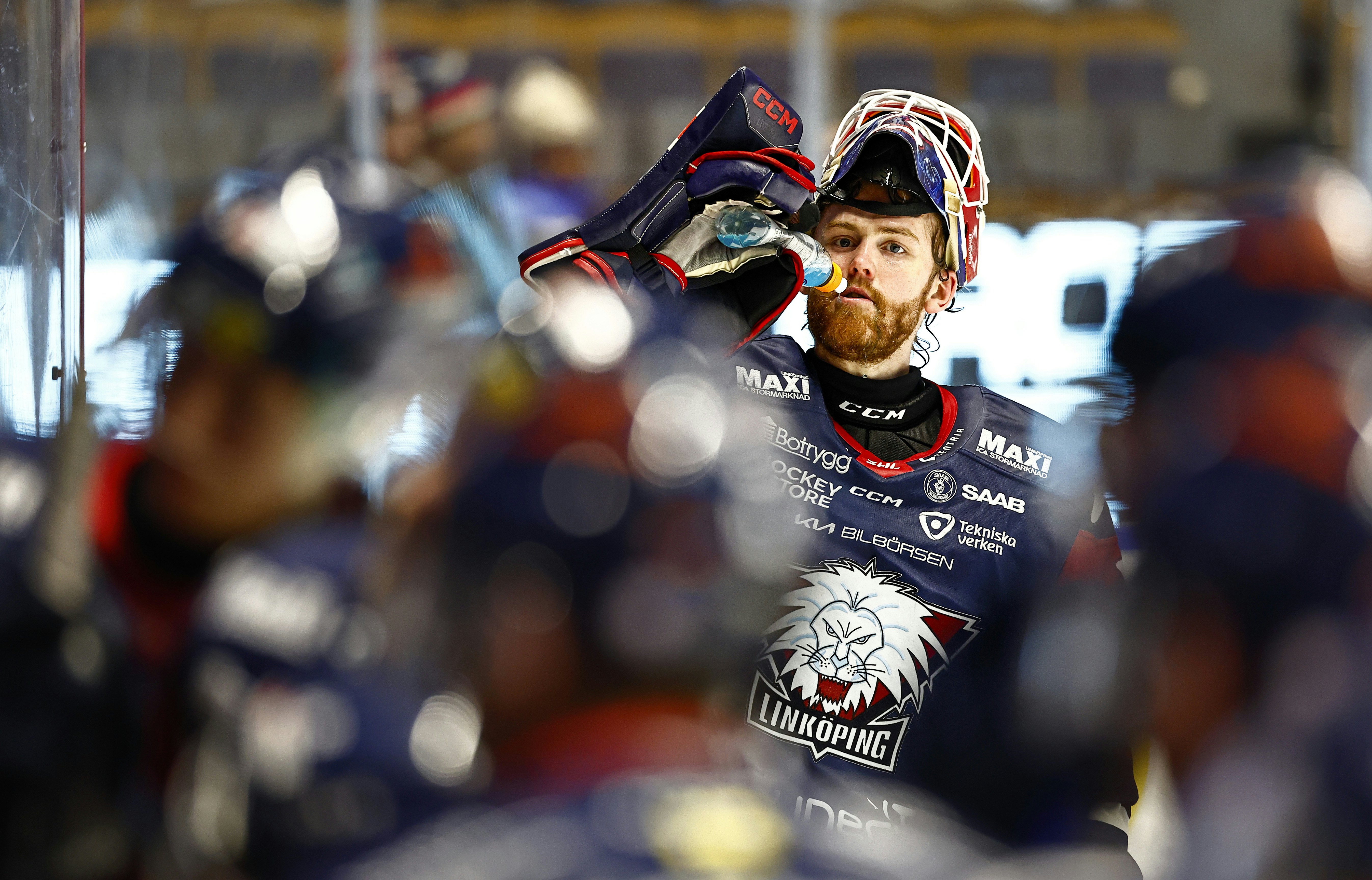 240215 Linköpings målvakt Marcus Högberg under ishockeymatchen i SHL mellan Linköping och Skellefteå den 15 februari 2024 i Linköping. 
Foto: Peter Holgersson / BILDBYRÅN / COP 102 / PH0233
ishockey ice hockey shl svenska hockeyligan swedish hockey league linköping skellefteå