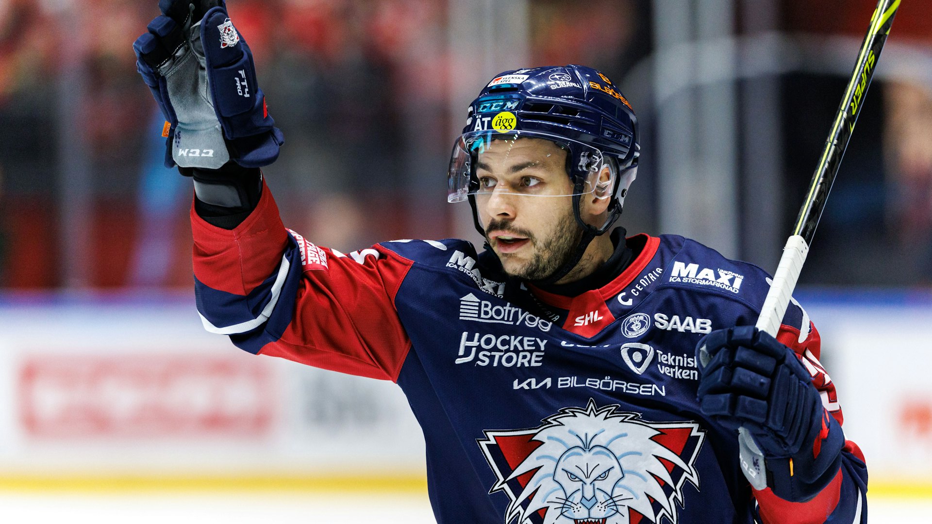 240224 Linköpings Ty Rattie jublar efter 1-1 under ishockeymatchen i SHL mellan Linköping och MoDo den 24 februari 2024 i Linköping.
Foto: Peter Holgersson / BILDBYRÅN / COP 102 / PH0236
ishockey ice hockey shl svenska hockeyligan swedish hockey league linköping modo jubel