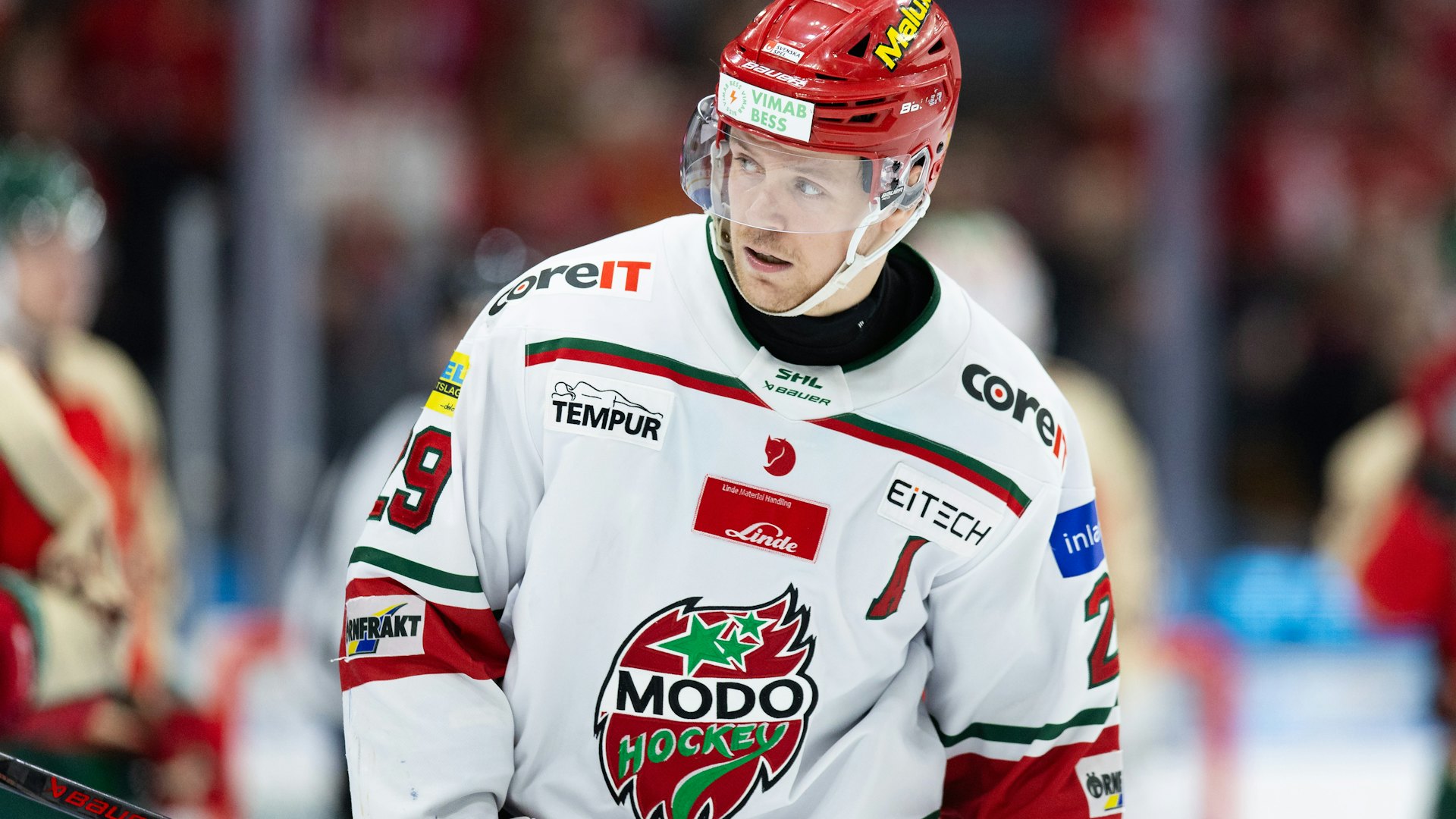 240302 MoDos Mikkel Aagaard under ishockeymatchen i SHL mellan Frölunda och MoDo den 2 mars 2024 i Göteborg .
Foto: Michael Erichsen / BILDBYRÅN / COP 89 / MI0620
frölunda ice hockey ishockey modo shl svenska hockeyligan swedish hockey league