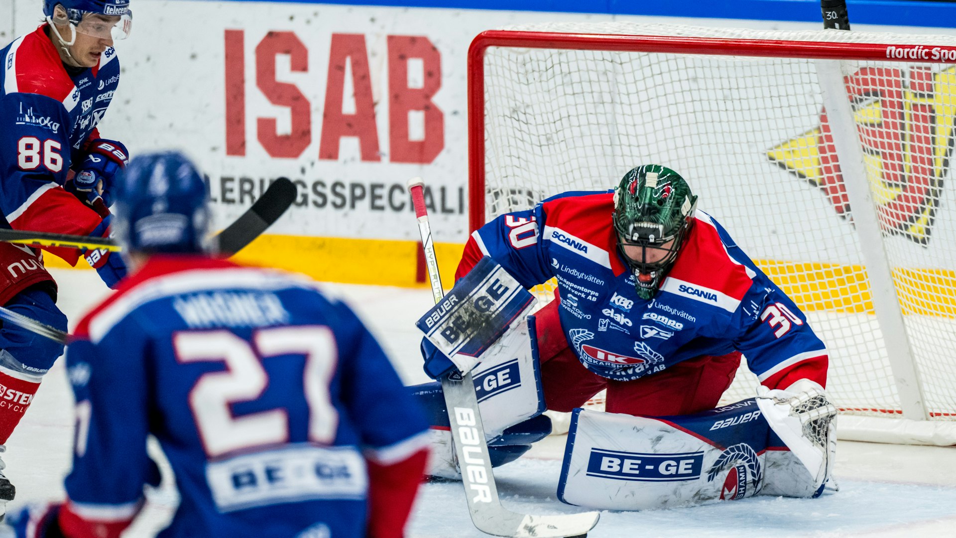 240326 Oskarshamns målvakt Tomas Rydén under ishockeymatchen i kvalet till SHL mellan Oskarshamn och HV71 den 26 mars 2024 i Oskarshamn.
Foto: Suvad Mrkonjic / BILDBYRÅN / COP 170 / SM0311
ishockey ice hockey shl kval slutspel qualification qualifier relegation oskarshamn hv71