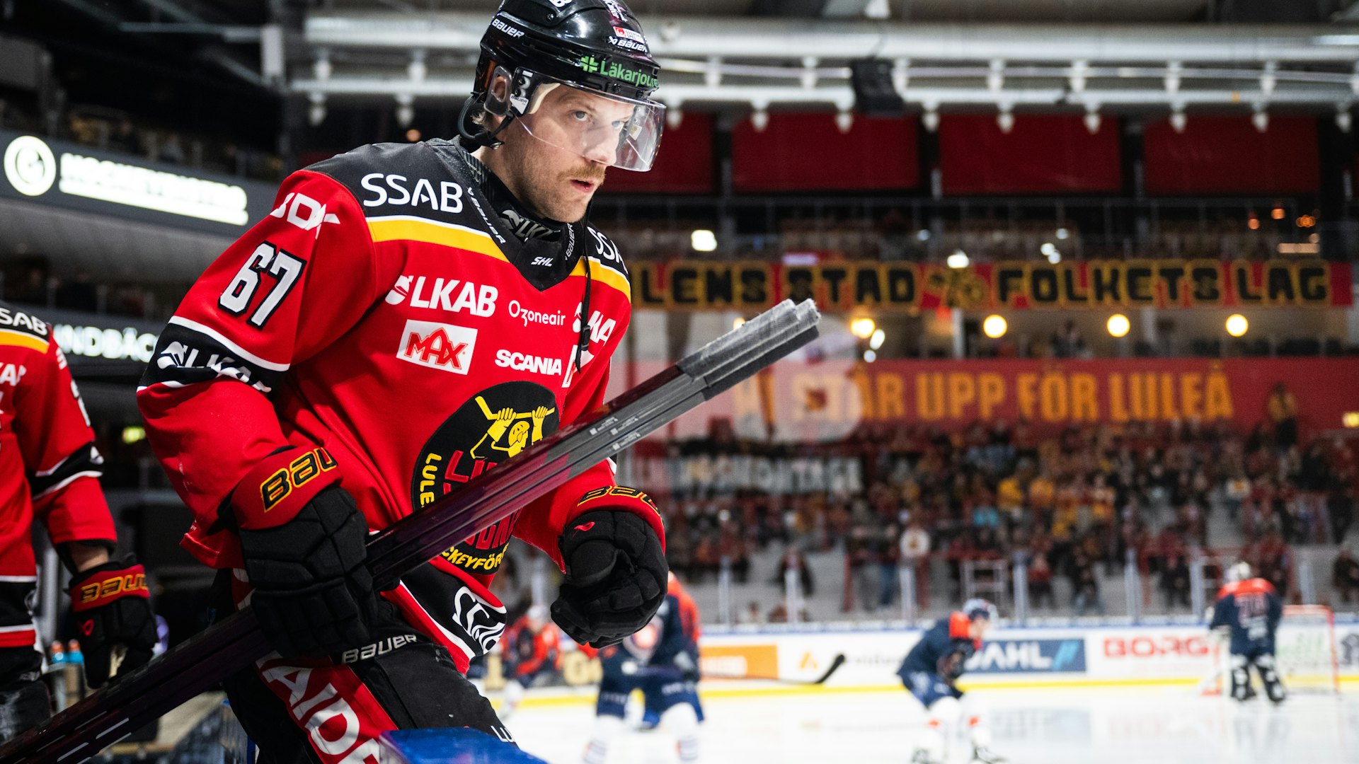 240325 Luleås Linus Omark inför kvartsfinal tre i SHL mellan Luleå och Växjö den 25 mars 2024 i Luleå.
Foto: Simon Eliasson / BILDBYRÅN / COP 159 / SE0238
ishockey ice hockey shl svenska hockeyligan swedish hockey league kvartsfinal quarterfinal quarterfinals luleå växjö