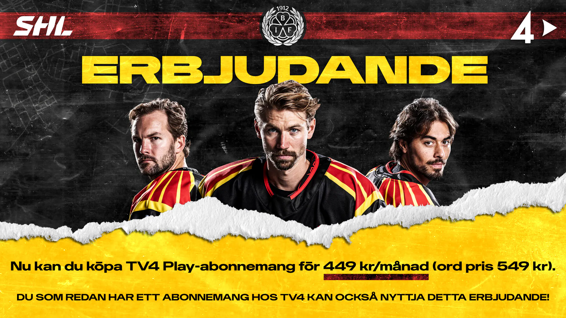 STÖTTA BRYNÄS IF - FÅ 100 KR RABATT VARJE MÅNAD PÅ TV4 PLAY+ SPORT ...