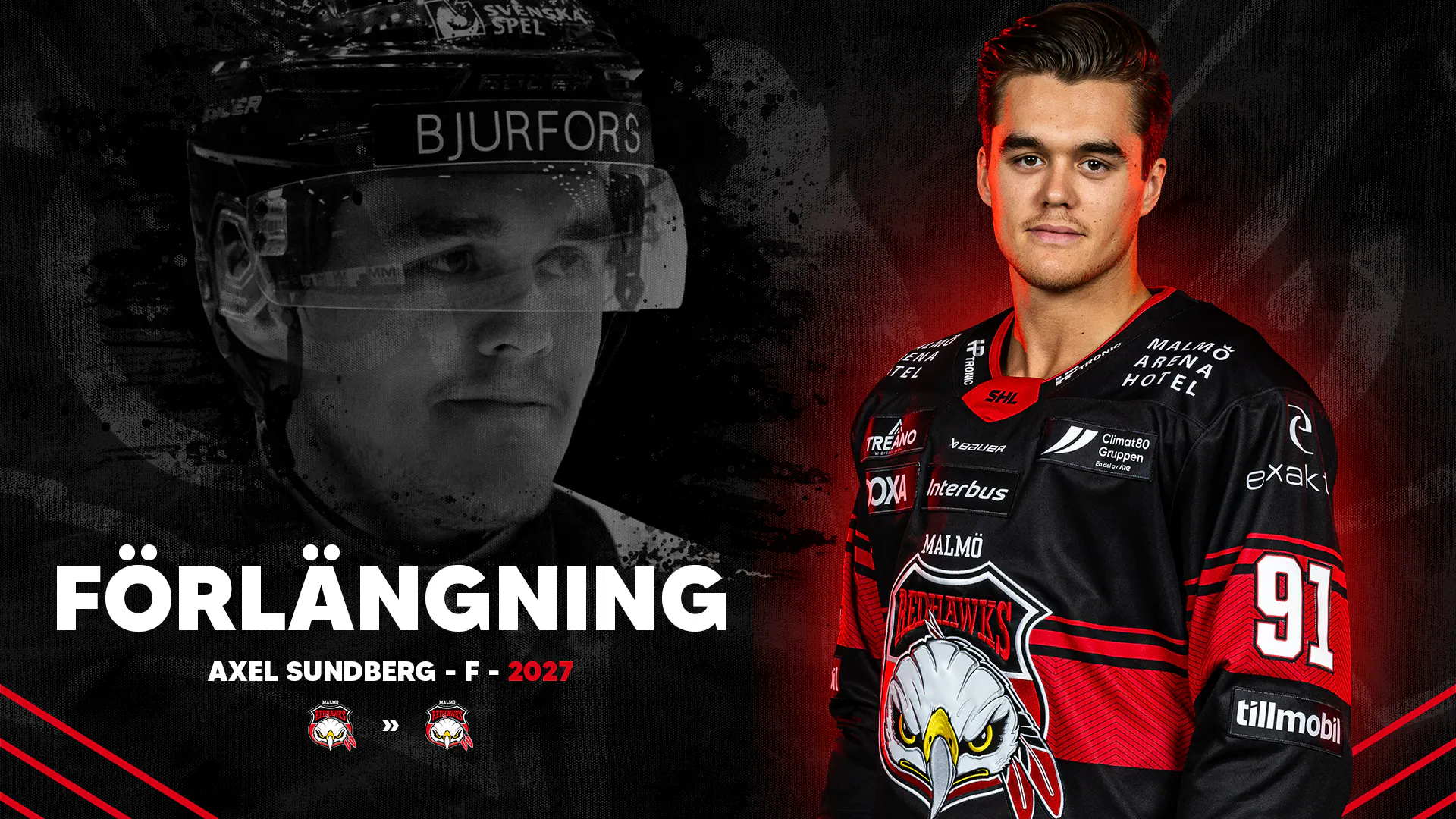 Tim Sundberg Axel Sundberg förlänger med Malmö Redhawks: ”En av de bättre i ligan”