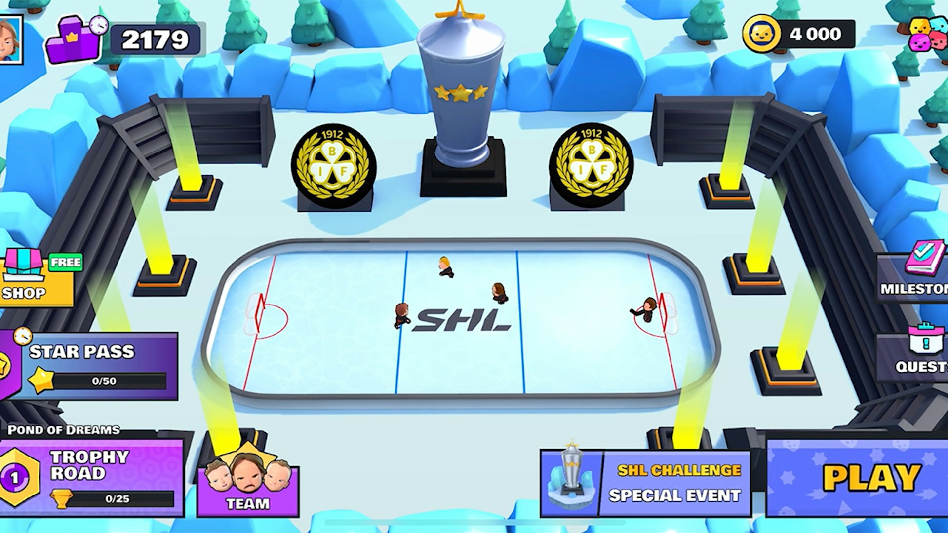 Pocket Hockey - SHL Challenge - Huvudskärm