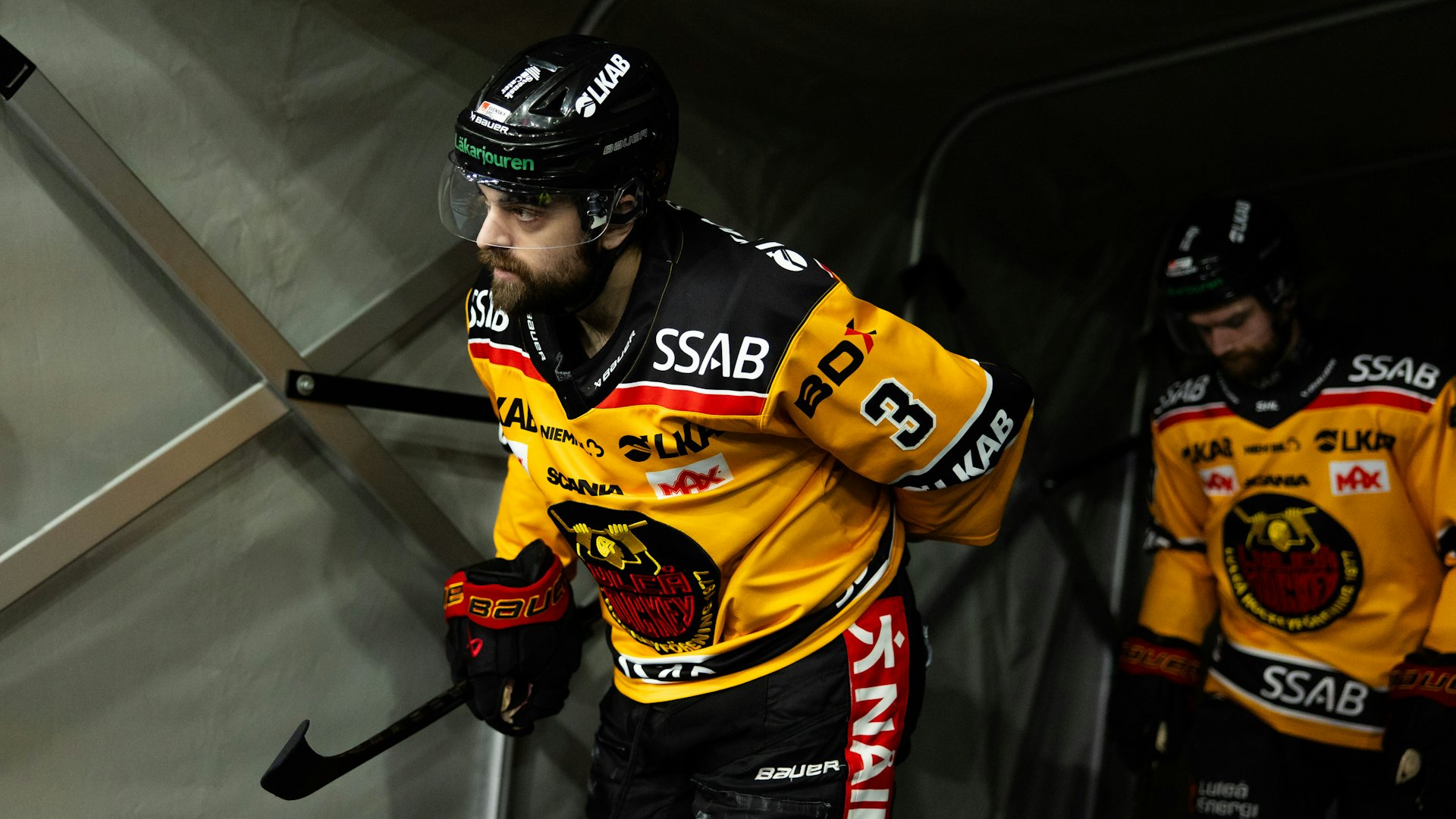 250411 Luleås Frederic Allard inför semifinal fyra i SHL mellan Frölunda och Luleå den 11 april 2025 i Göteborg.
Foto: Michael Erichsen / BILDBYRÅN / COP 89 / MI0814
frölunda ice hockey ishockey luleå semifinal semifinals shl svenska hockeyligan swedish hockey league