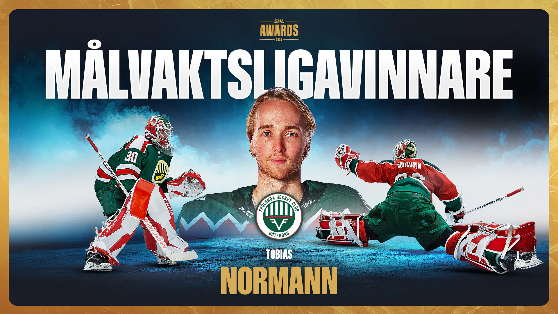 Målvaktsligavinnare 2025/2026: Tobias Normann, Frölunda | SHL